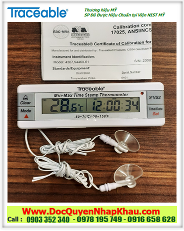 Traceable 4307, Nhiệt kế MinMax –50 to 70°C, Traceable @ 4307 Dual Thermometer chính hãng